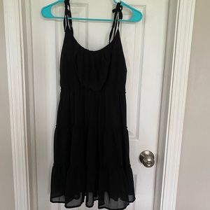 Black chiffon summer dress